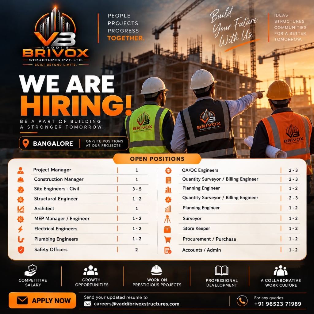 VADDI'S BRIVOX Official Hiring Drive Poster